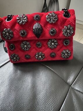 Kurt Geiger London Kensington Mini Velvet Jeweled Crossbody Bag 🚫sold out 🚫
